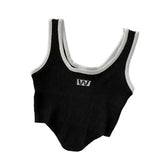Irregular Sleeveless Crop Tops